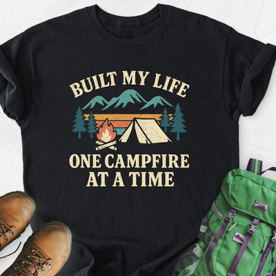 One Campfire at a Time Lightweight T-Shirt Gift For Hiker