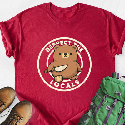 Respect the Locals Lightweight T-Shirt Gift For Hiker