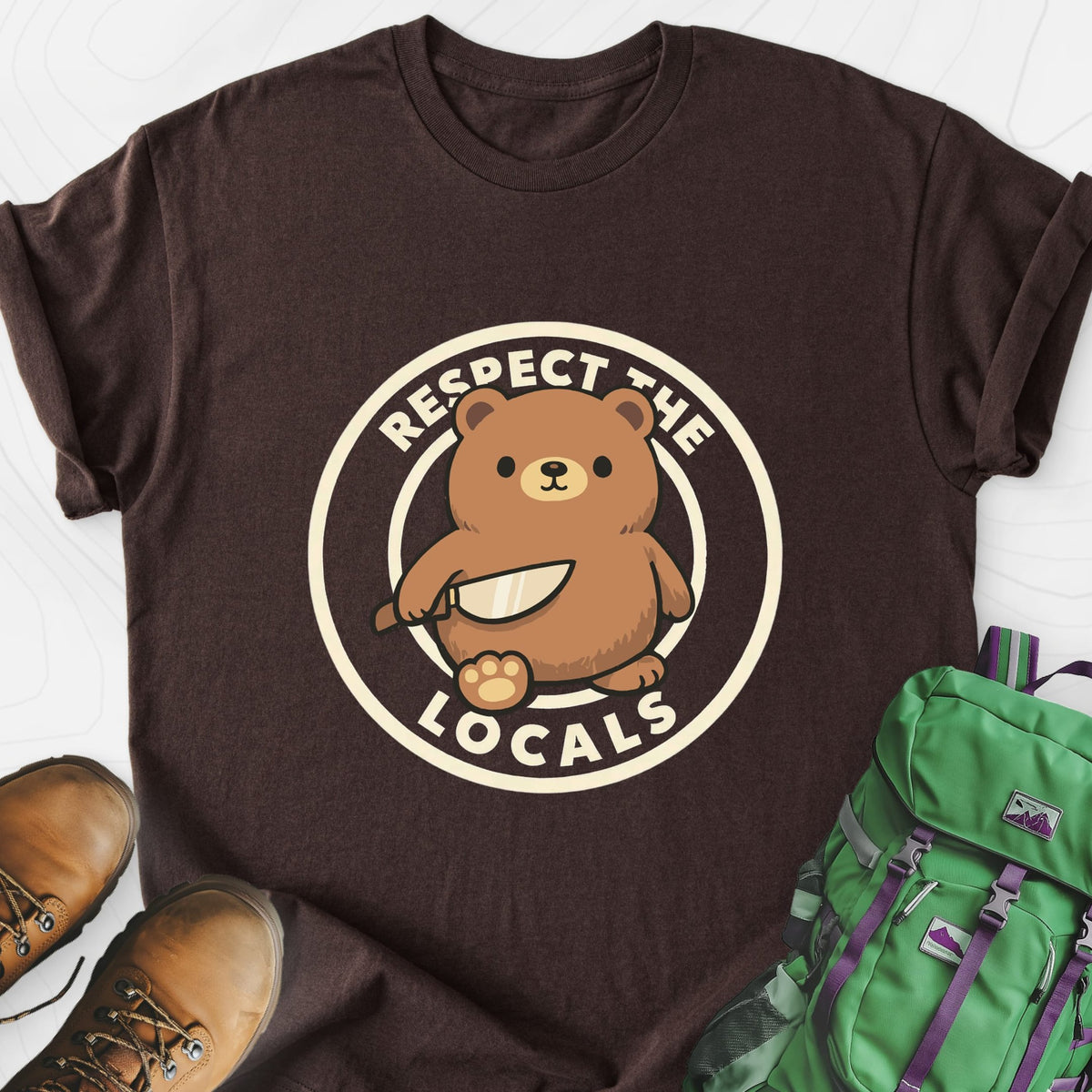 Respect the Locals Lightweight T-Shirt Gift For Hiker