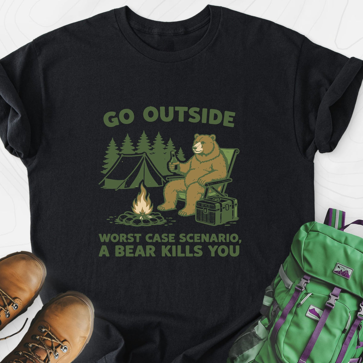 Worst Case Scenario Lightweight T-Shirt Gift For Hiker