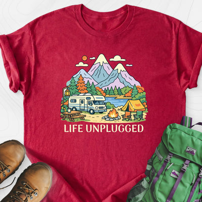 Life Unplugged Lightweight T-Shirt Gift For Hiker