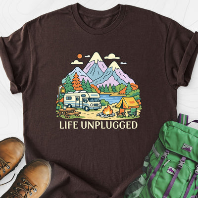 Life Unplugged Lightweight T-Shirt Gift For Hiker