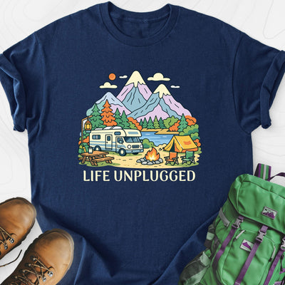 Life Unplugged Lightweight T-Shirt Gift For Hiker