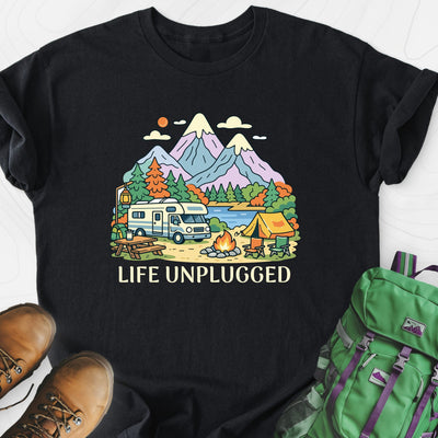 Life Unplugged Lightweight T-Shirt Gift For Hiker