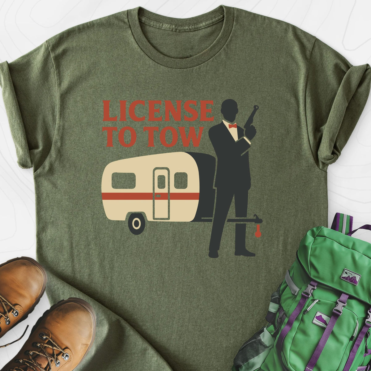 License to Tow Lightweight T-Shirt Gift For Hiker