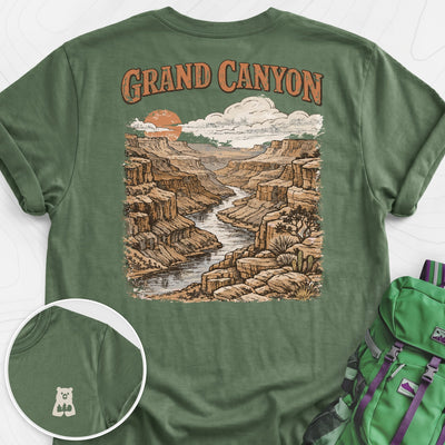 Grand Canyon Back Print Lightweight T-Shirt Gift For Hiker