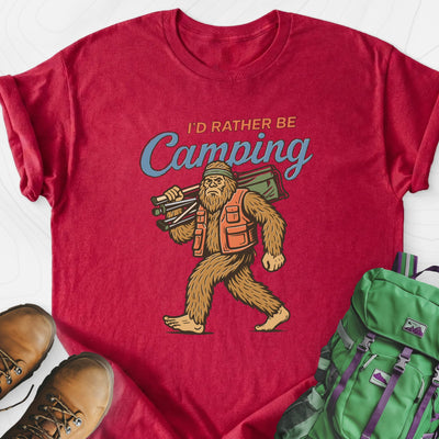 I’d Rather Be Camping Lightweight T-Shirt Gift For Hiker