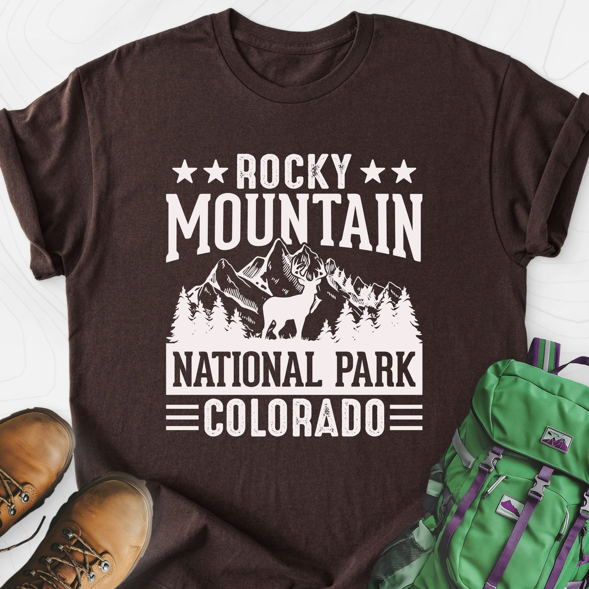 Rocky Mountain Lightweight T-Shirt Gift For Hiker