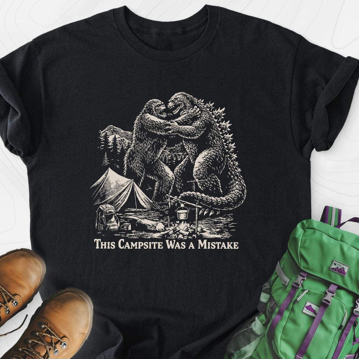 This Campsite Was a Mistake Lightweight T-Shirt Gift For Hiker