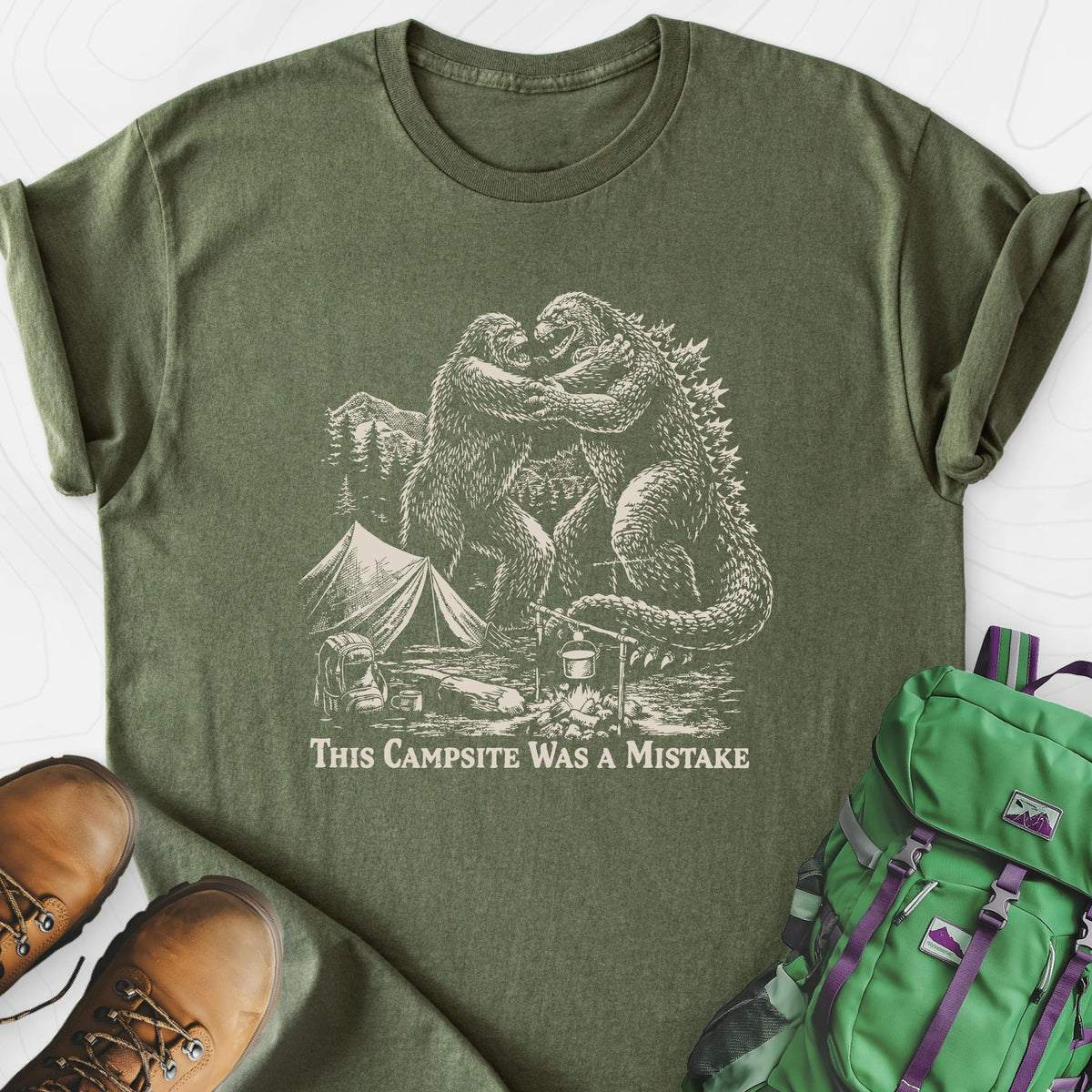 This Campsite Was a Mistake Lightweight T-Shirt Gift For Hiker