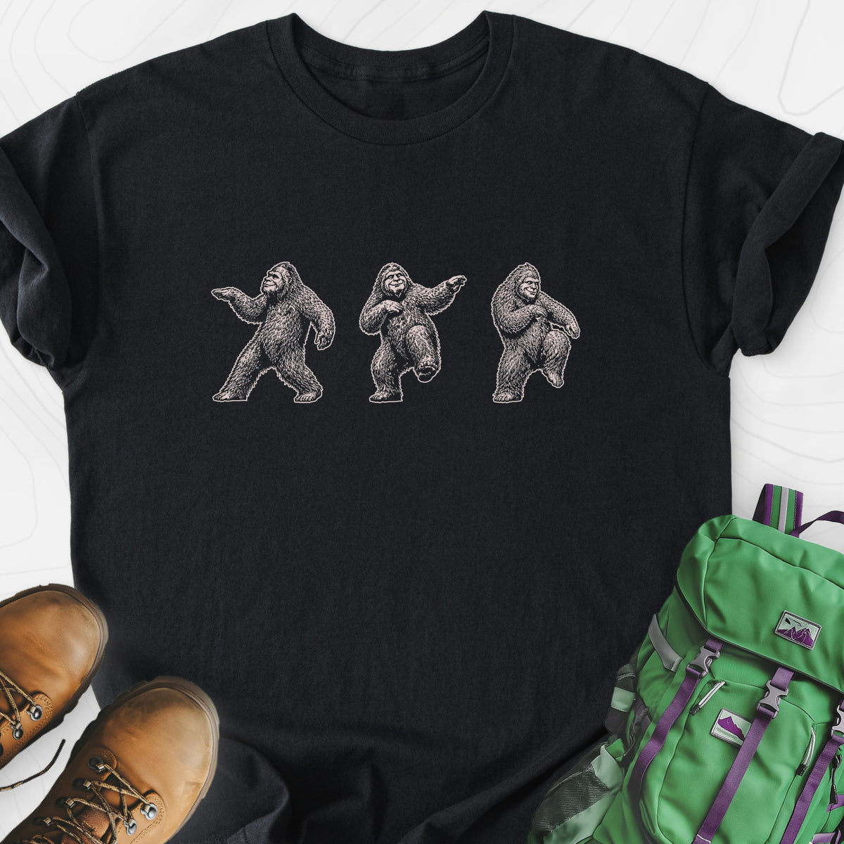 Bigfoot Dance Lightweight T-Shirt Gift For Hiker