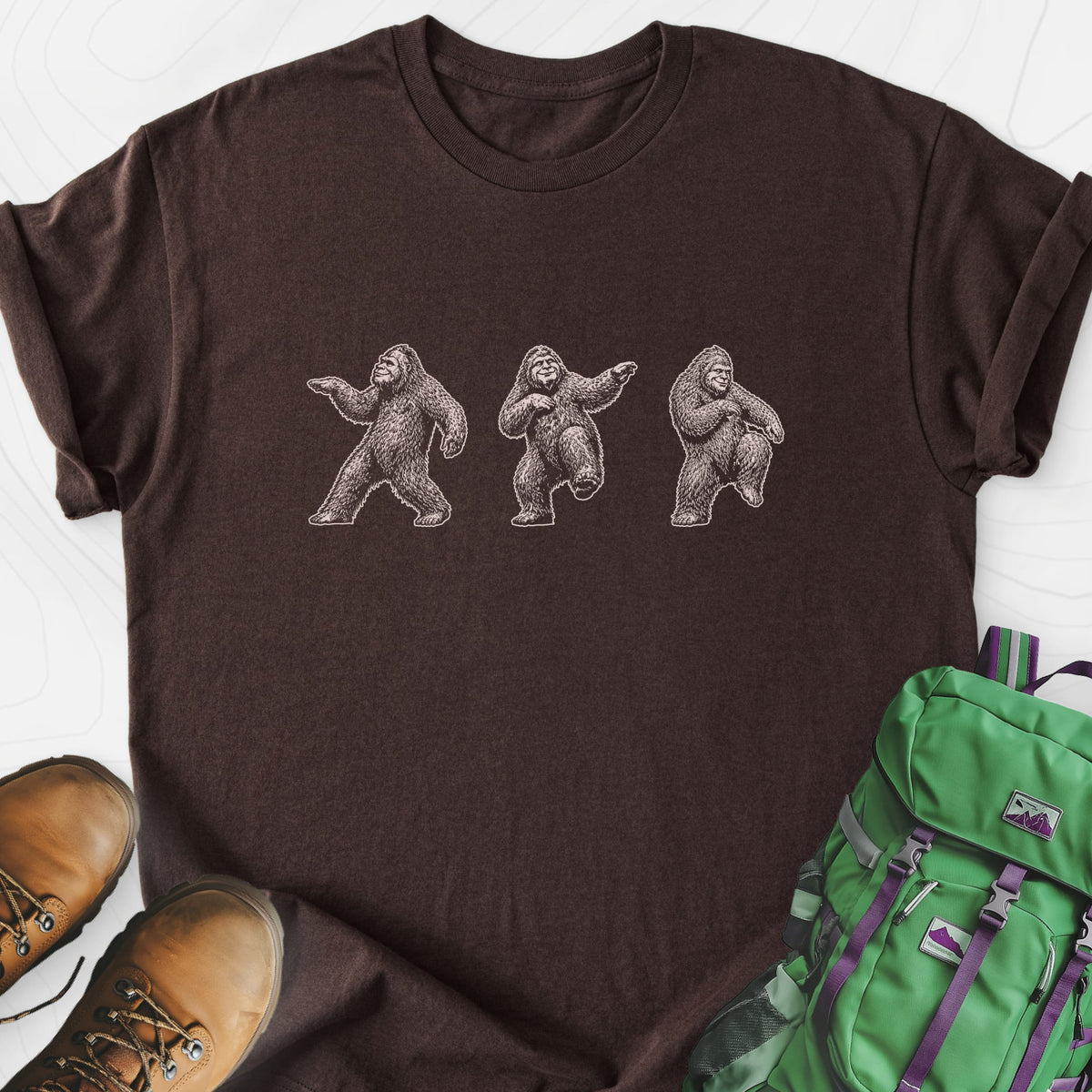 Bigfoot Dance Lightweight T-Shirt Gift For Hiker