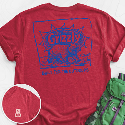 Built for the Outdoors Back Print Lightweight T-Shirt Gift For Hiker