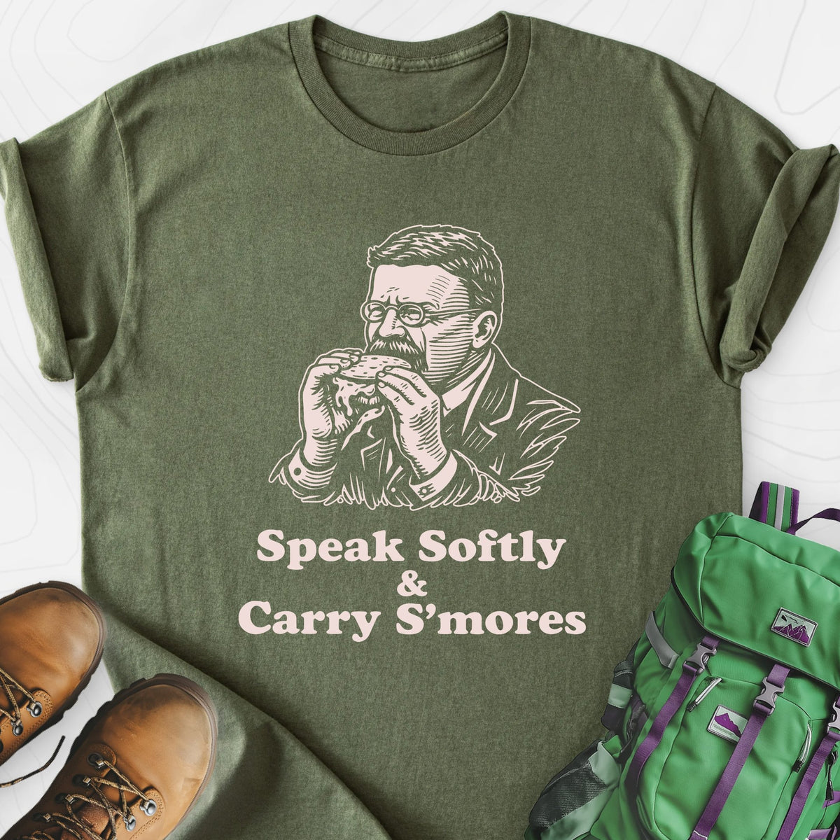 Roosevelt S’mores Lightweight T-Shirt Gift For Hiker