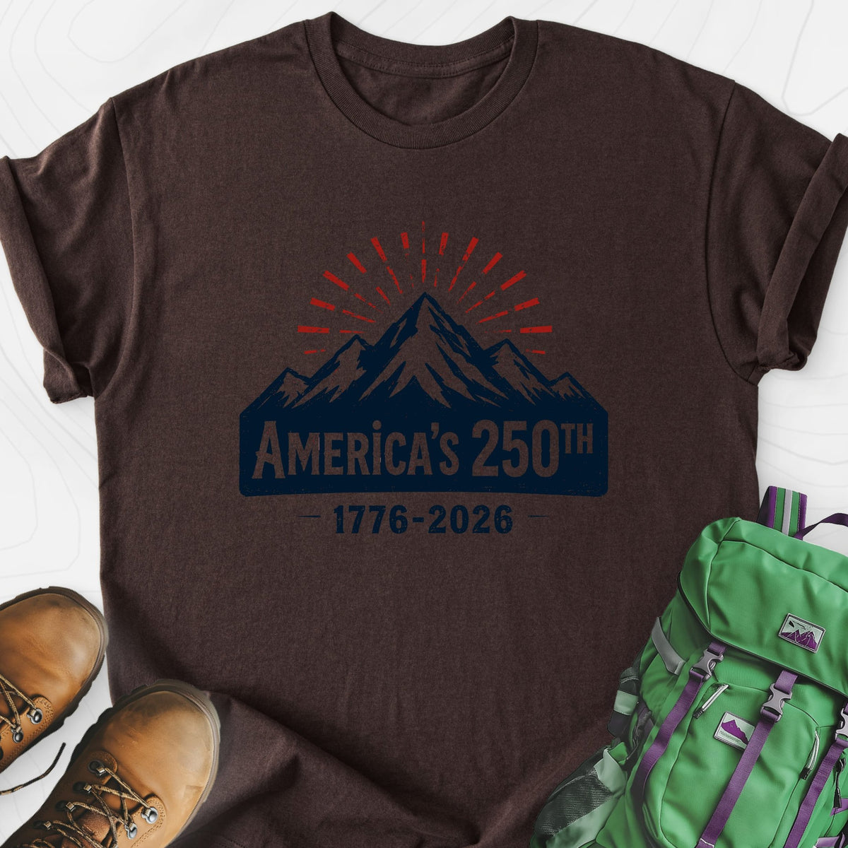 Mountain 250th Lightweight T-Shirt Gift For Hiker