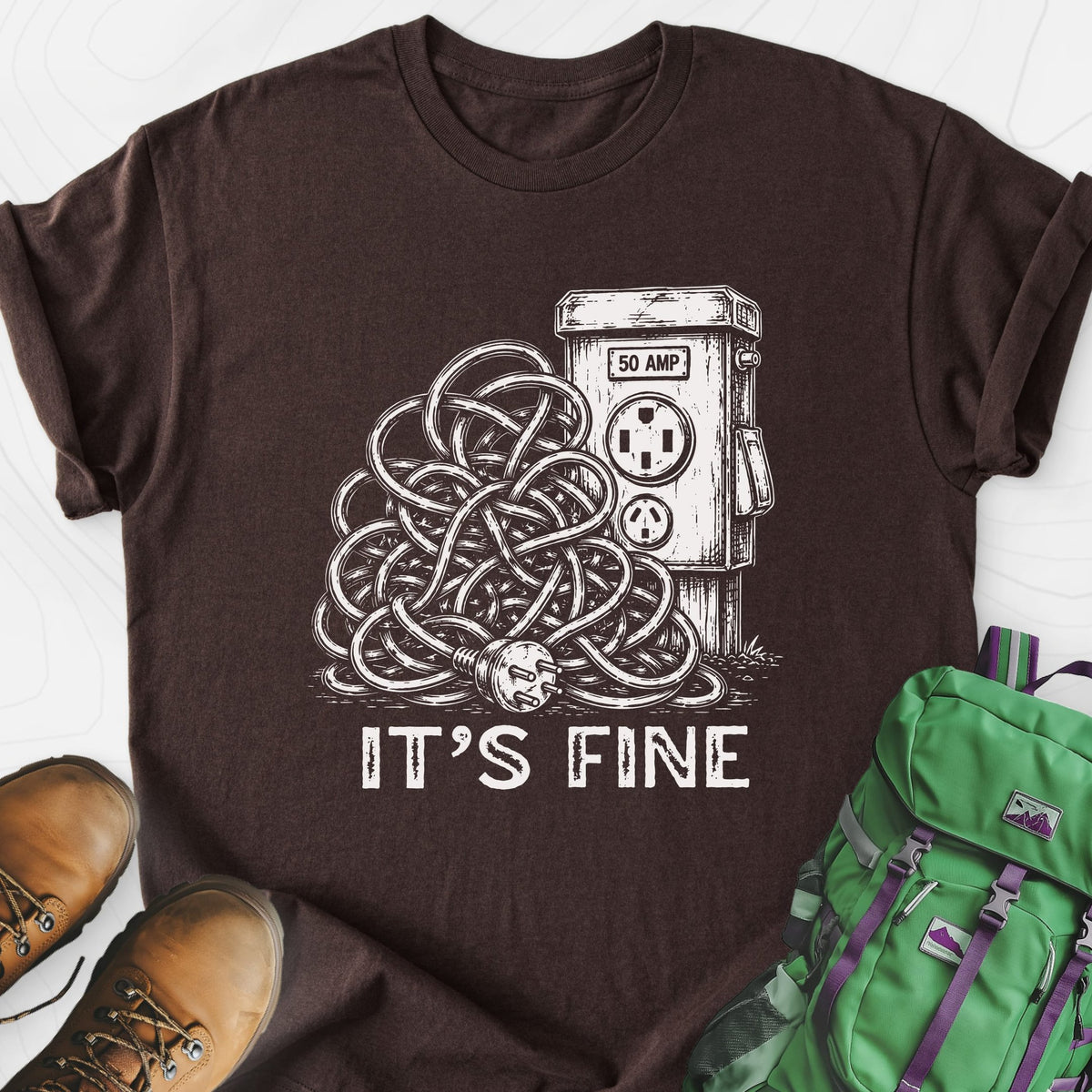 It's Fine Lightweight T-Shirt Gift For Hiker