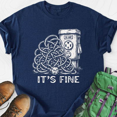 It's Fine Lightweight T-Shirt Gift For Hiker