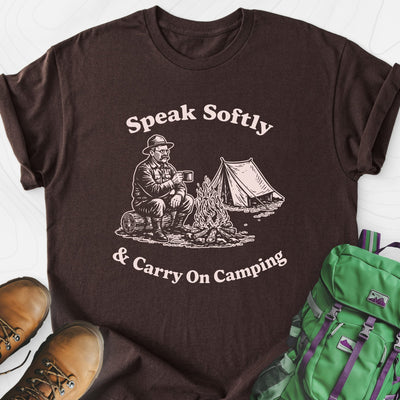 Speak Softly Campfire Lightweight T-Shirt Gift For Hiker