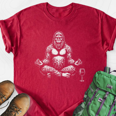 Zen Squatch Sip Lightweight T-Shirt Gift For Hiker