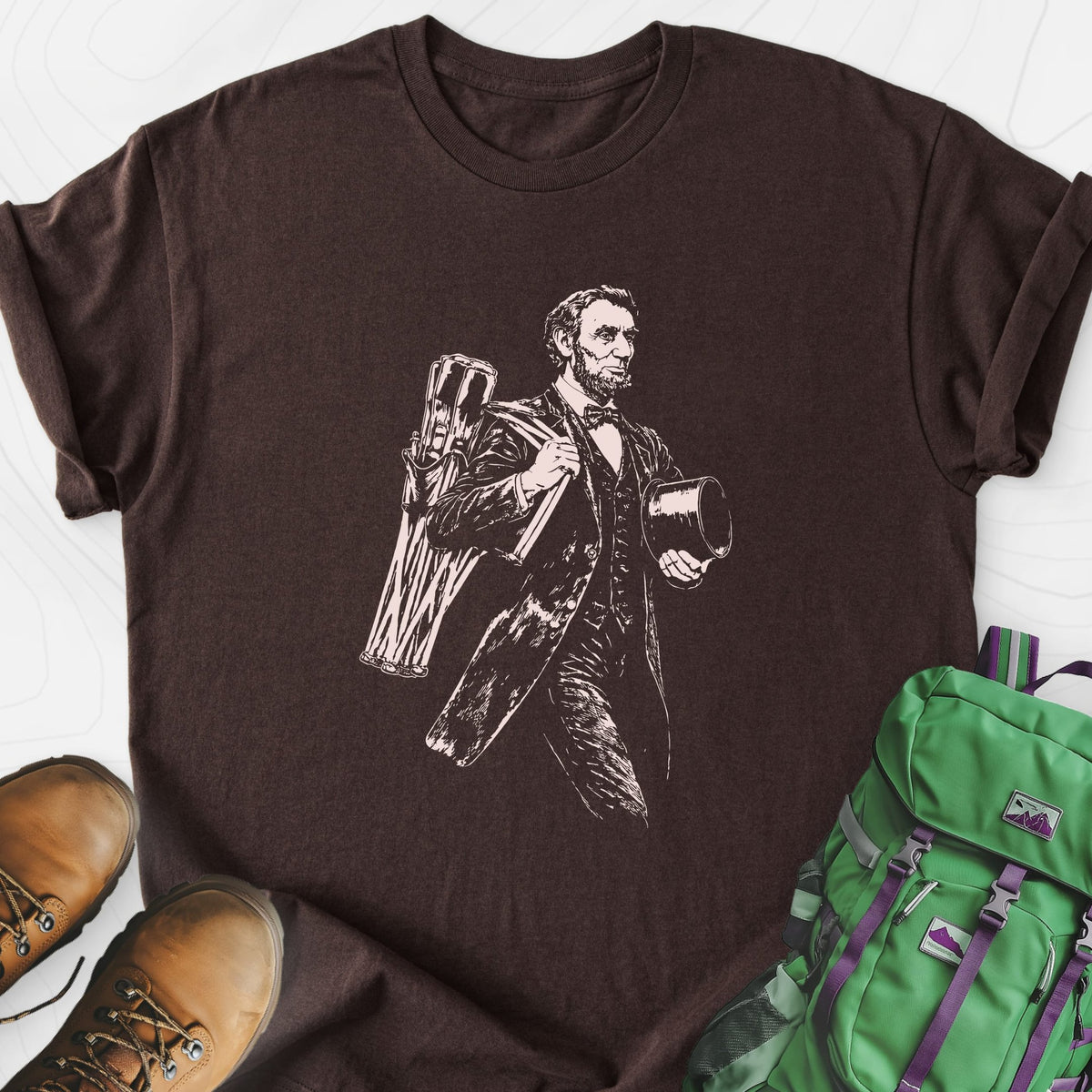 Lincoln Camping Gear Lightweight T-Shirt Gift For Hiker