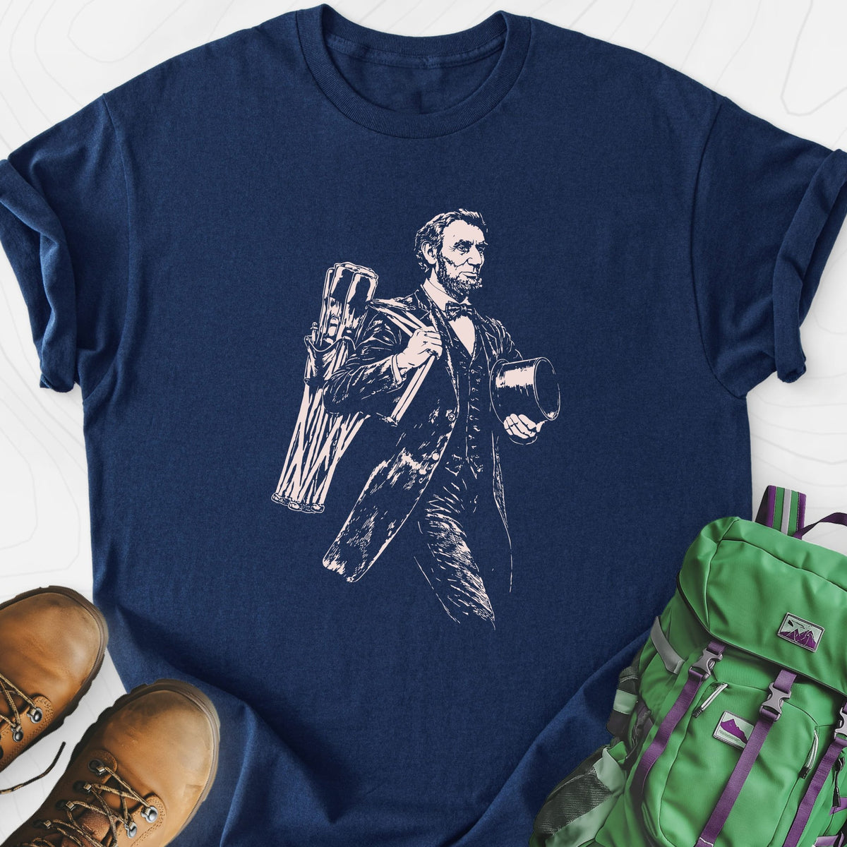 Lincoln Camping Gear Lightweight T-Shirt Gift For Hiker