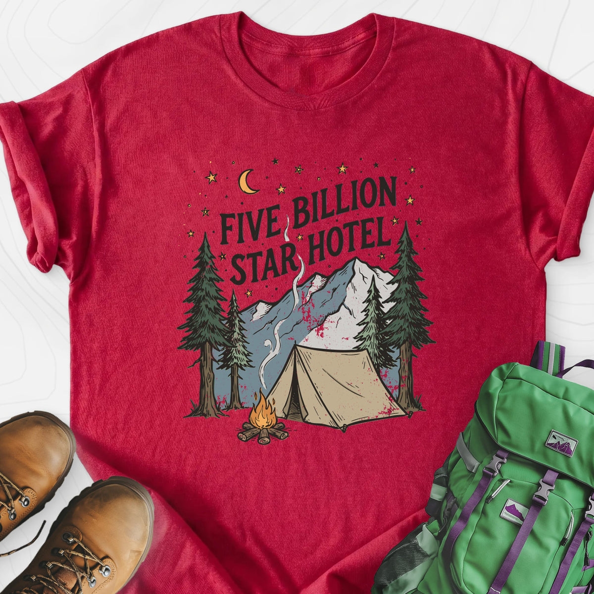 Five Billion Star Hotel Lightweight T-Shirt Gift For Hiker