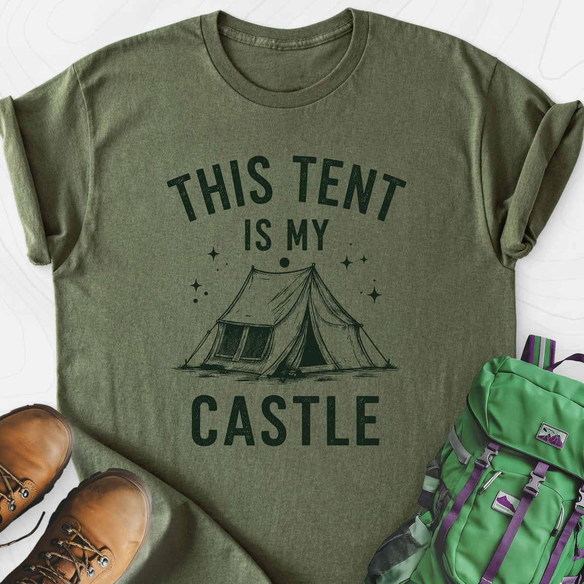 Tent Castle Lightweight T-Shirt Gift For Hiker
