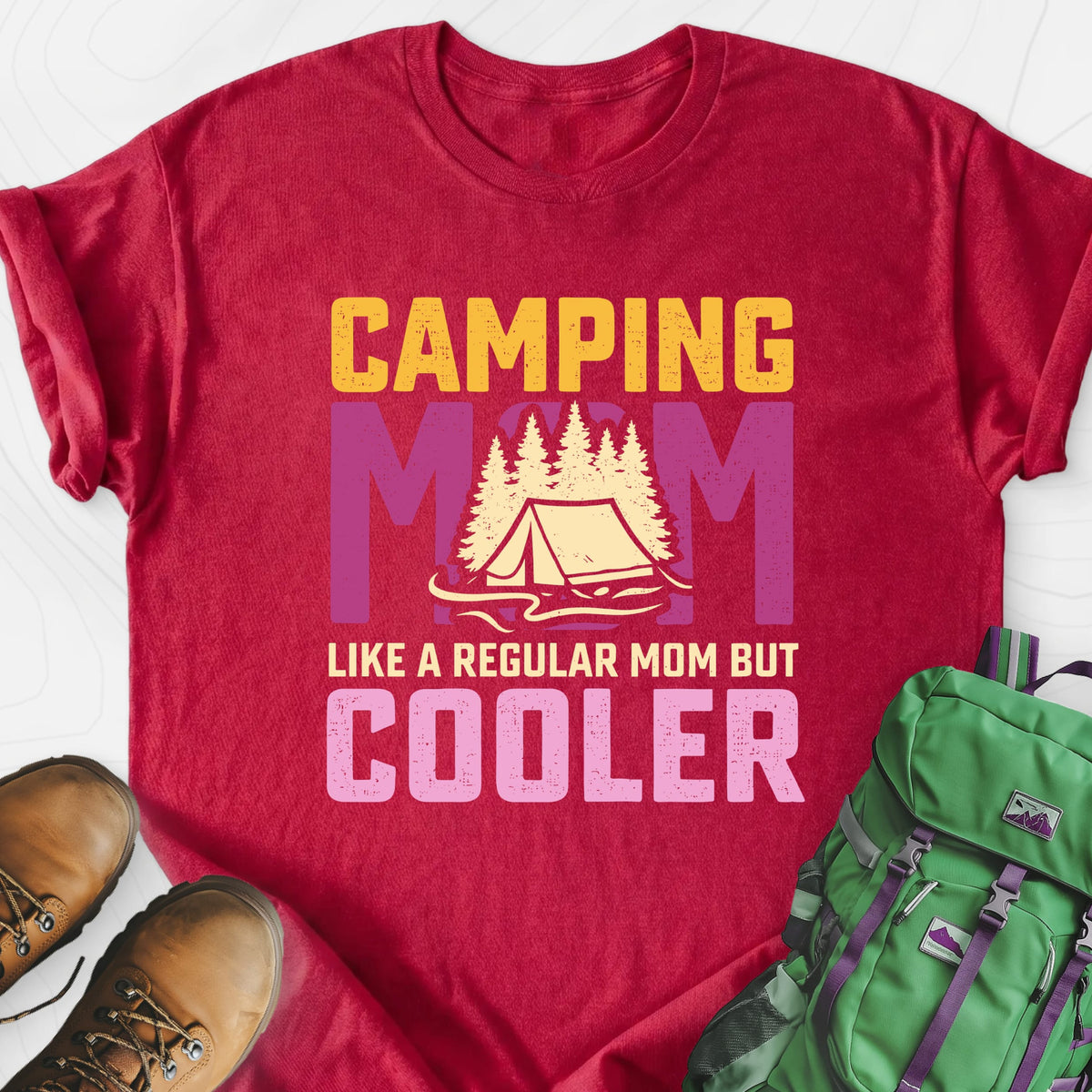 Camping Mom Lightweight T-Shirt Gift For Hiker