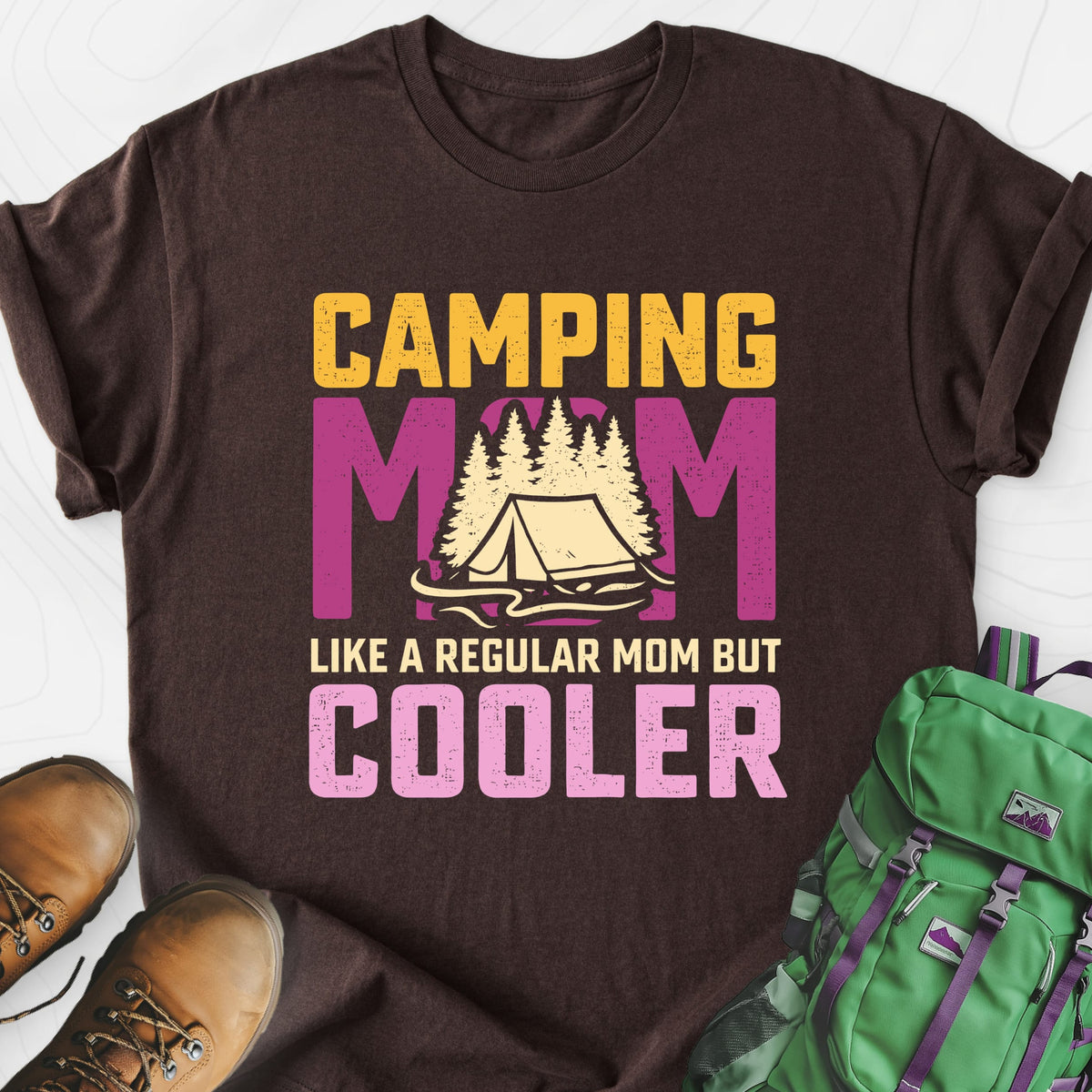 Camping Mom Lightweight T-Shirt Gift For Hiker