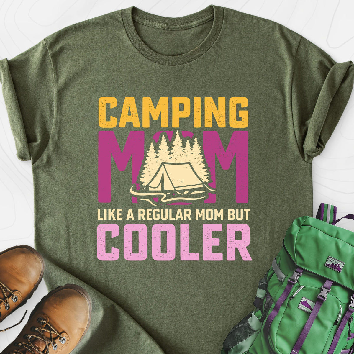 Camping Mom Lightweight T-Shirt Gift For Hiker