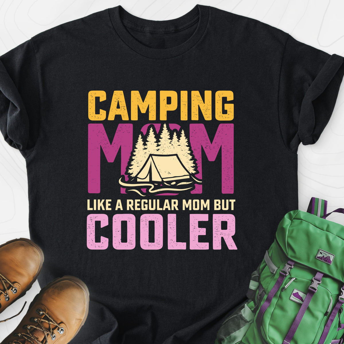 Camping Mom Lightweight T-Shirt Gift For Hiker