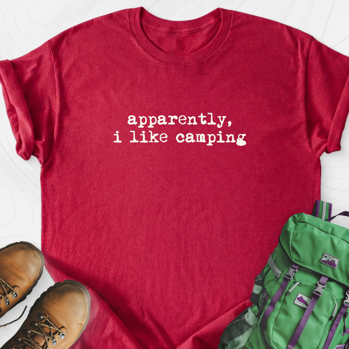 Apparently Camping Lightweight T-Shirt Gift For Hiker