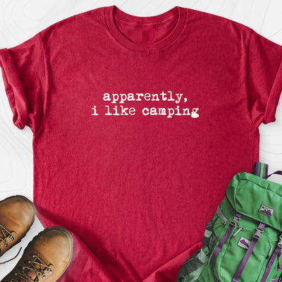 Apparently Camping Lightweight T-Shirt Gift For Hiker