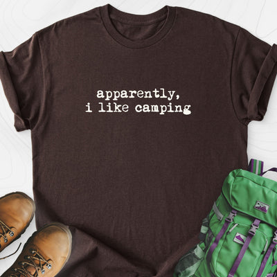Apparently Camping Lightweight T-Shirt Gift For Hiker