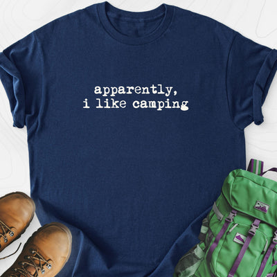 Apparently Camping Lightweight T-Shirt Gift For Hiker