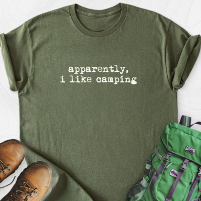 Apparently Camping Lightweight T-Shirt Gift For Hiker