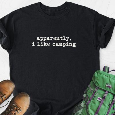 Apparently Camping Lightweight T-Shirt Gift For Hiker
