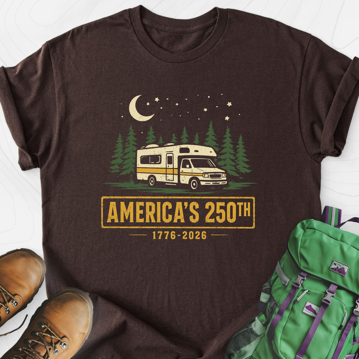 250th Camper Nights Lightweight T-Shirt Gift For Hiker
