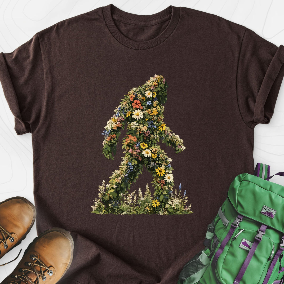 Wildflower Squatch Lightweight T-Shirt Gift For Hiker