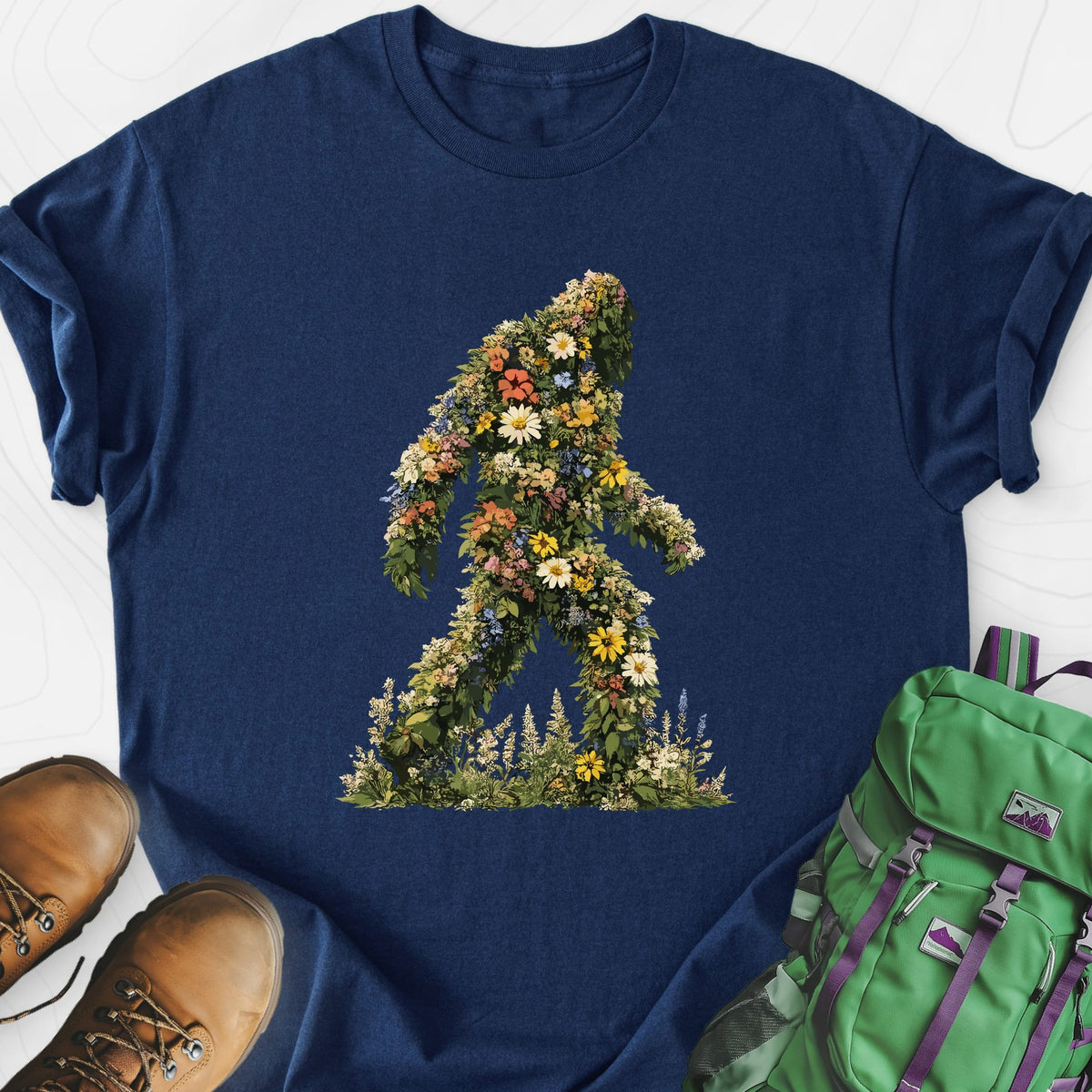 Wildflower Squatch Lightweight T-Shirt Gift For Hiker