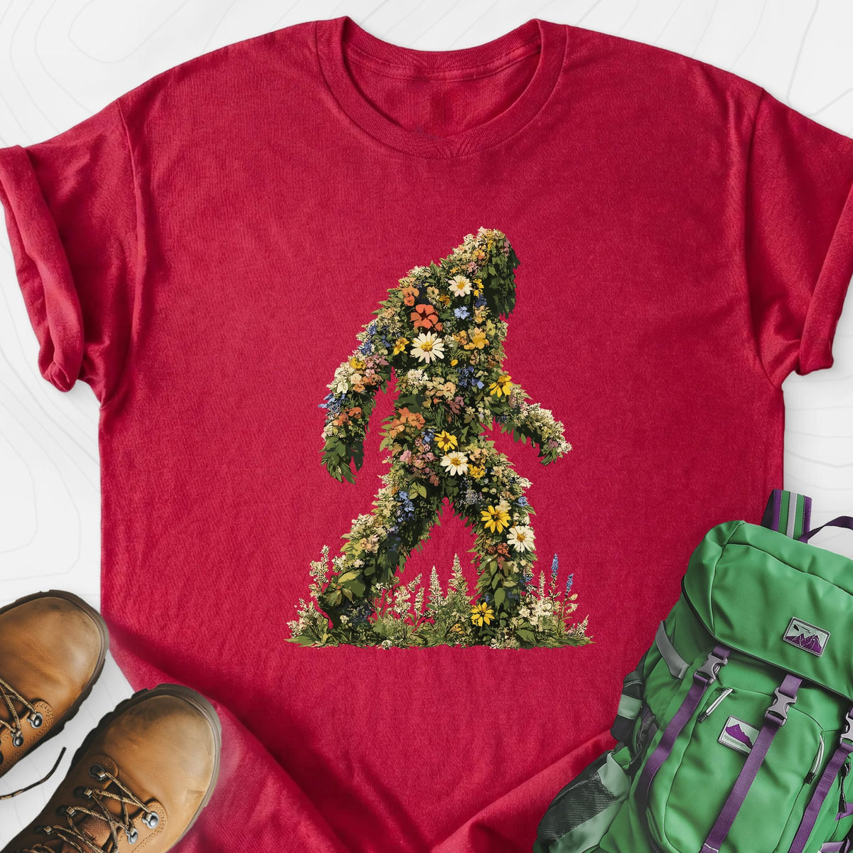 Wildflower Squatch Lightweight T-Shirt Gift For Hiker