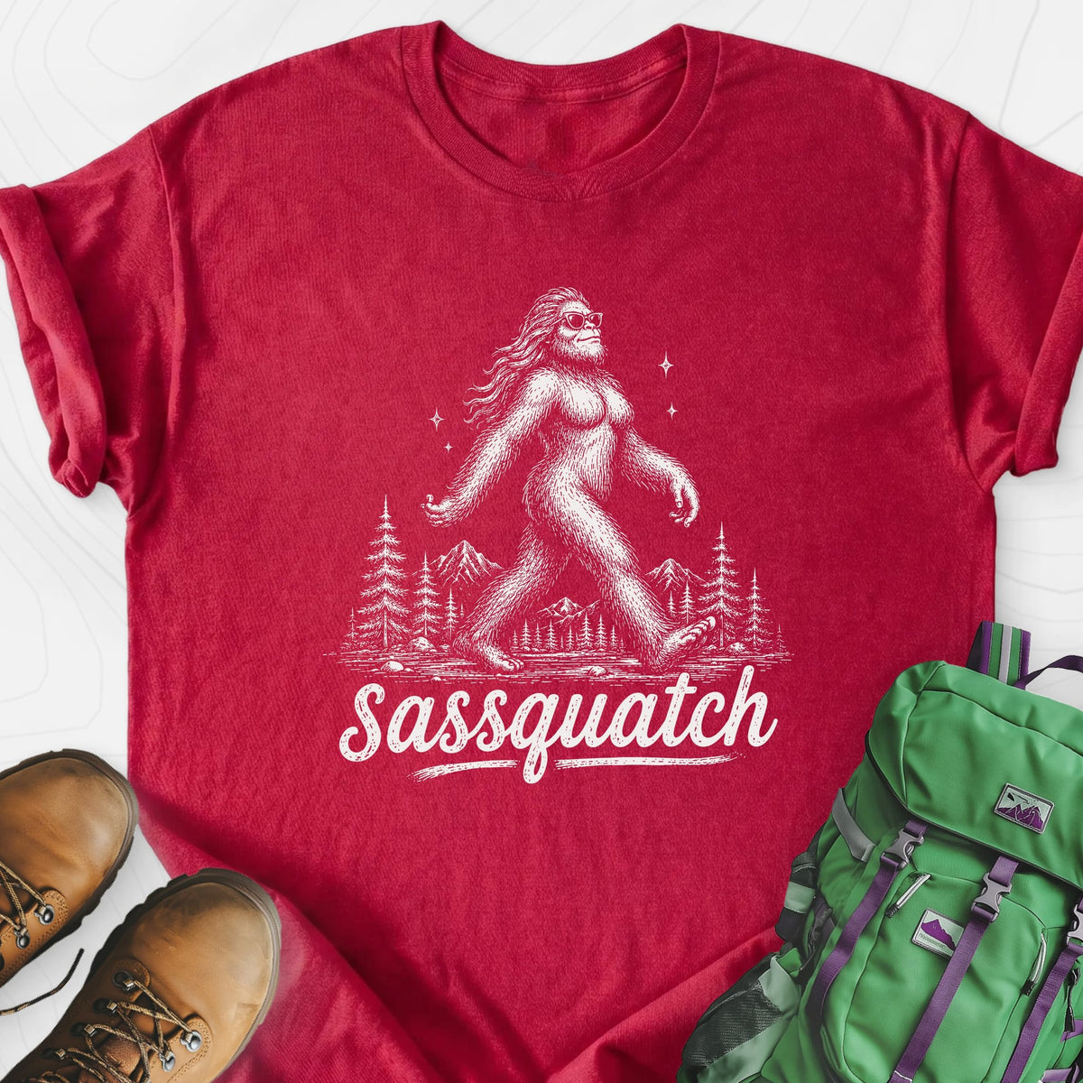 Sassquatch Lightweight T-Shirt Gift For Hiker