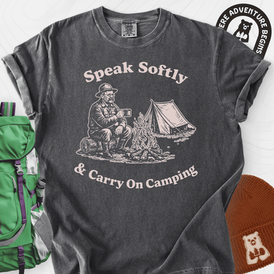 Speak Softly Campfire T-Shirt Gift For Hiker