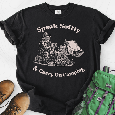 Speak Softly Campfire T-Shirt Gift For Hiker