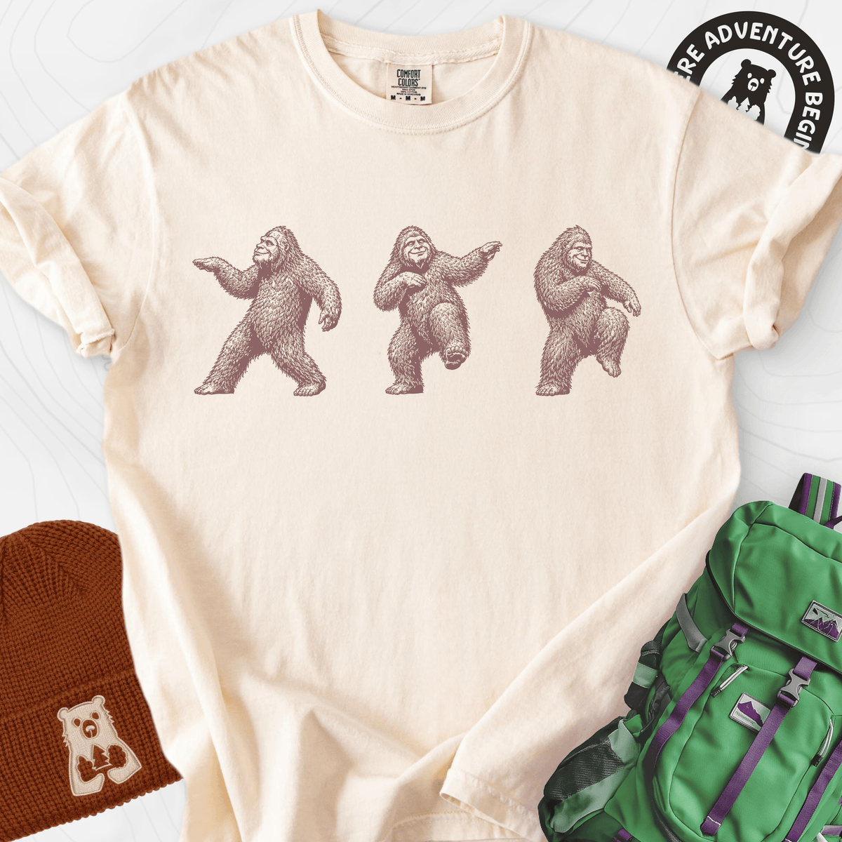 Bigfoot Dance T-Shirt Gift For Hiker