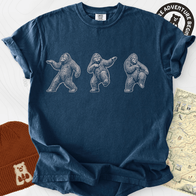Bigfoot Dance T-Shirt Gift For Hiker
