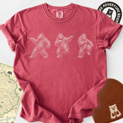Bigfoot Dance T-Shirt Gift For Hiker