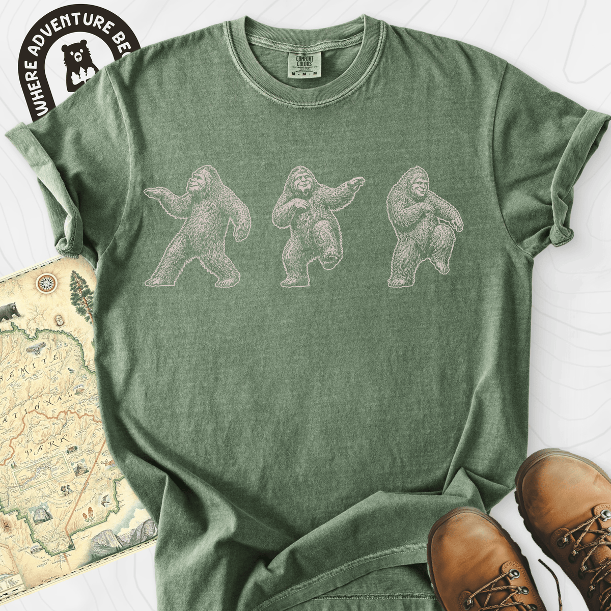 Bigfoot Dance T-Shirt Gift For Hiker