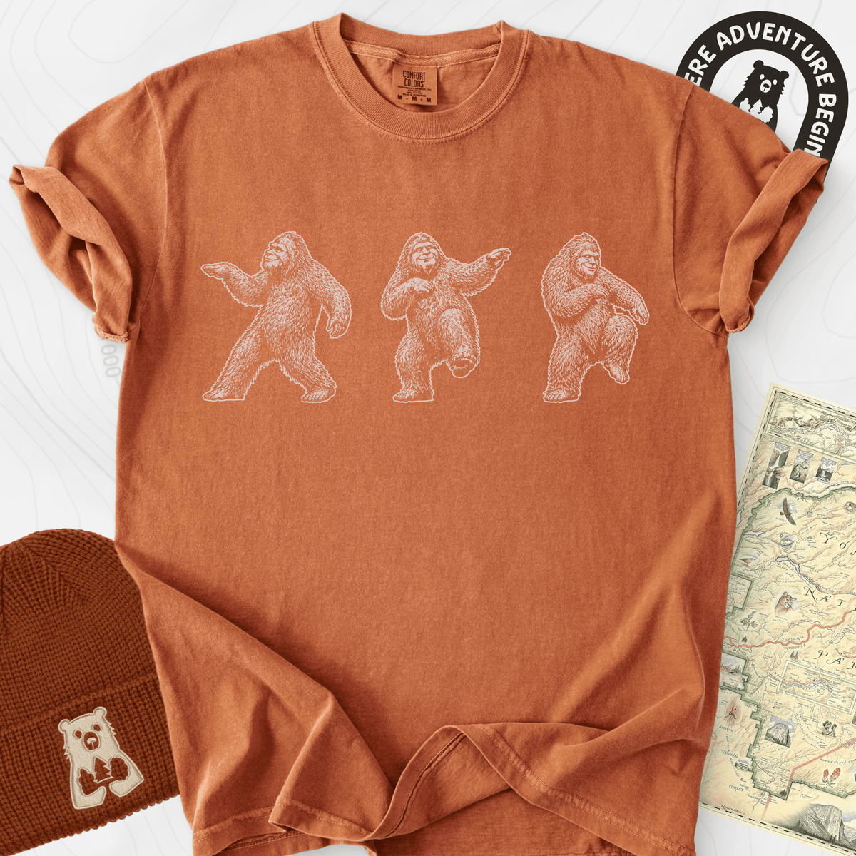 Bigfoot Dance T-Shirt Gift For Hiker