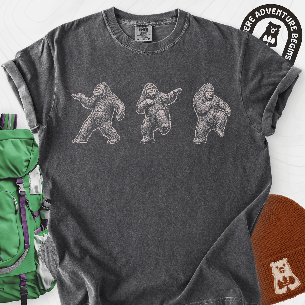 Bigfoot Dance T-Shirt Gift For Hiker